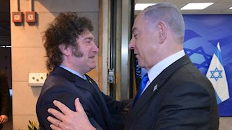 בנימין נתניהו חאבייר מיליי, צילום: צילום: עמוס בן גרשום, לע״מ